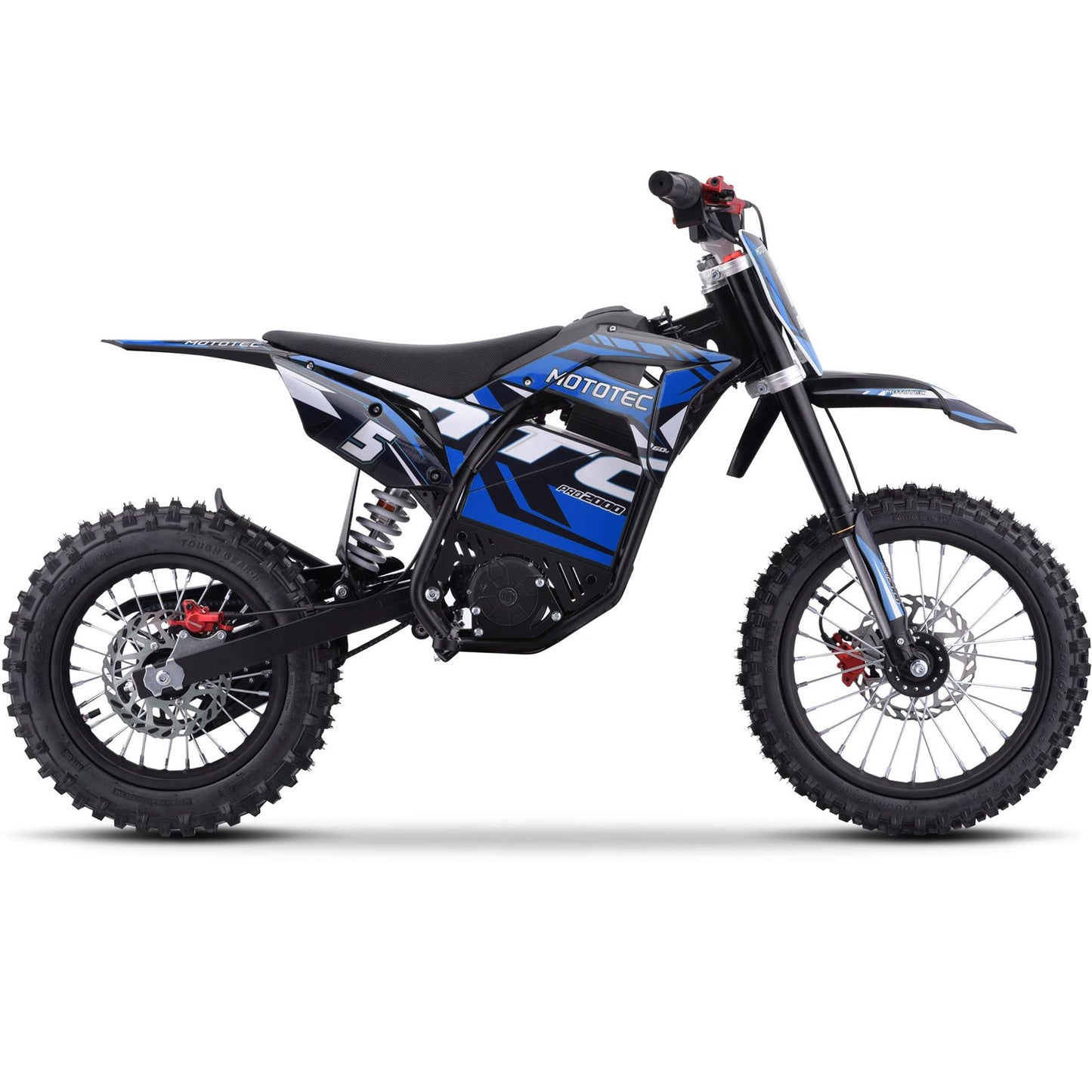 MotoTec USA 60v Pro Electric Dirt Bike 2000w Lithium - Blue MT-Dirt-Pro-2000_Blue_1534955
