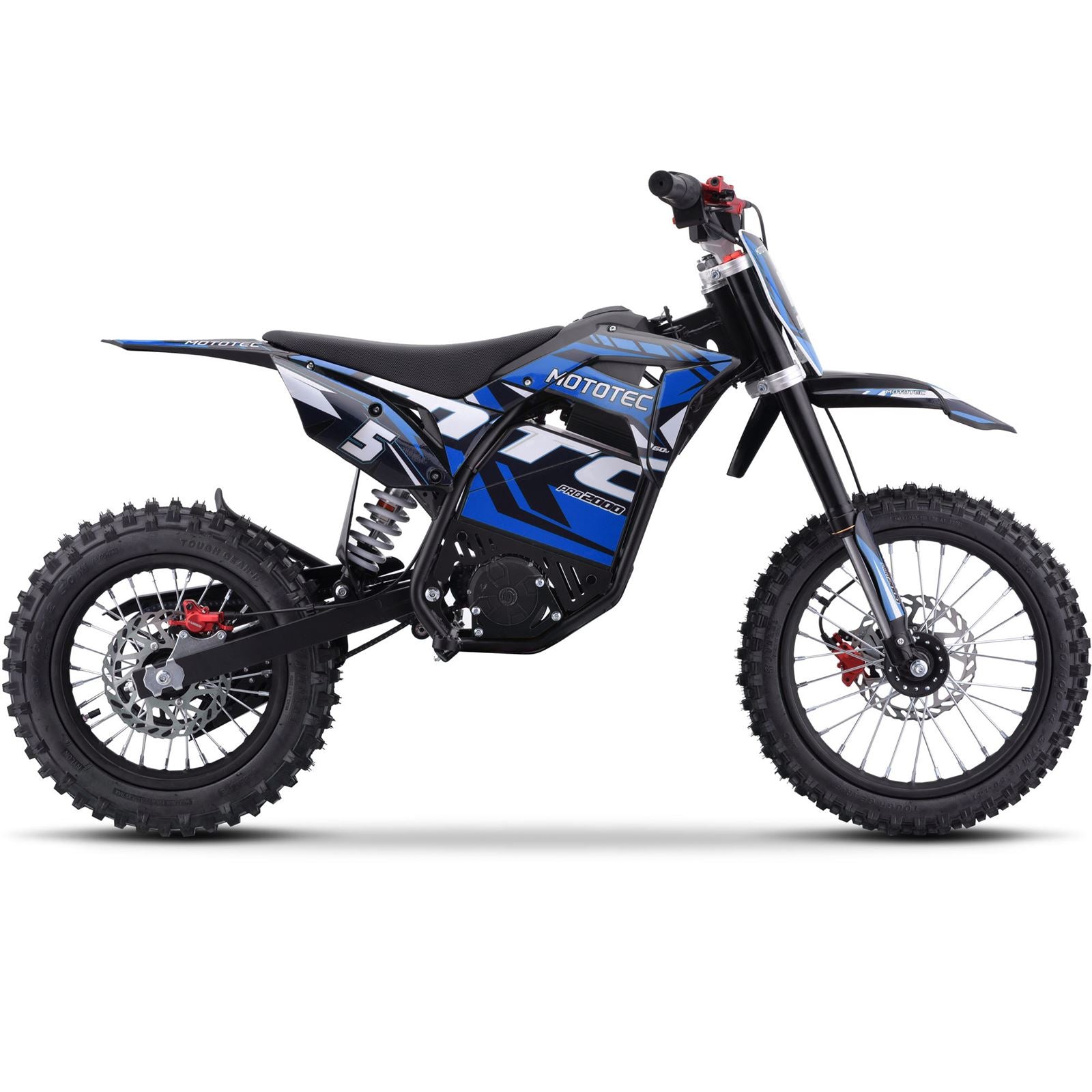 MotoTec USA 60v Pro Electric Dirt Bike 2000w Lithium - Blue MT-Dirt-Pro-2000_Blue_1534955