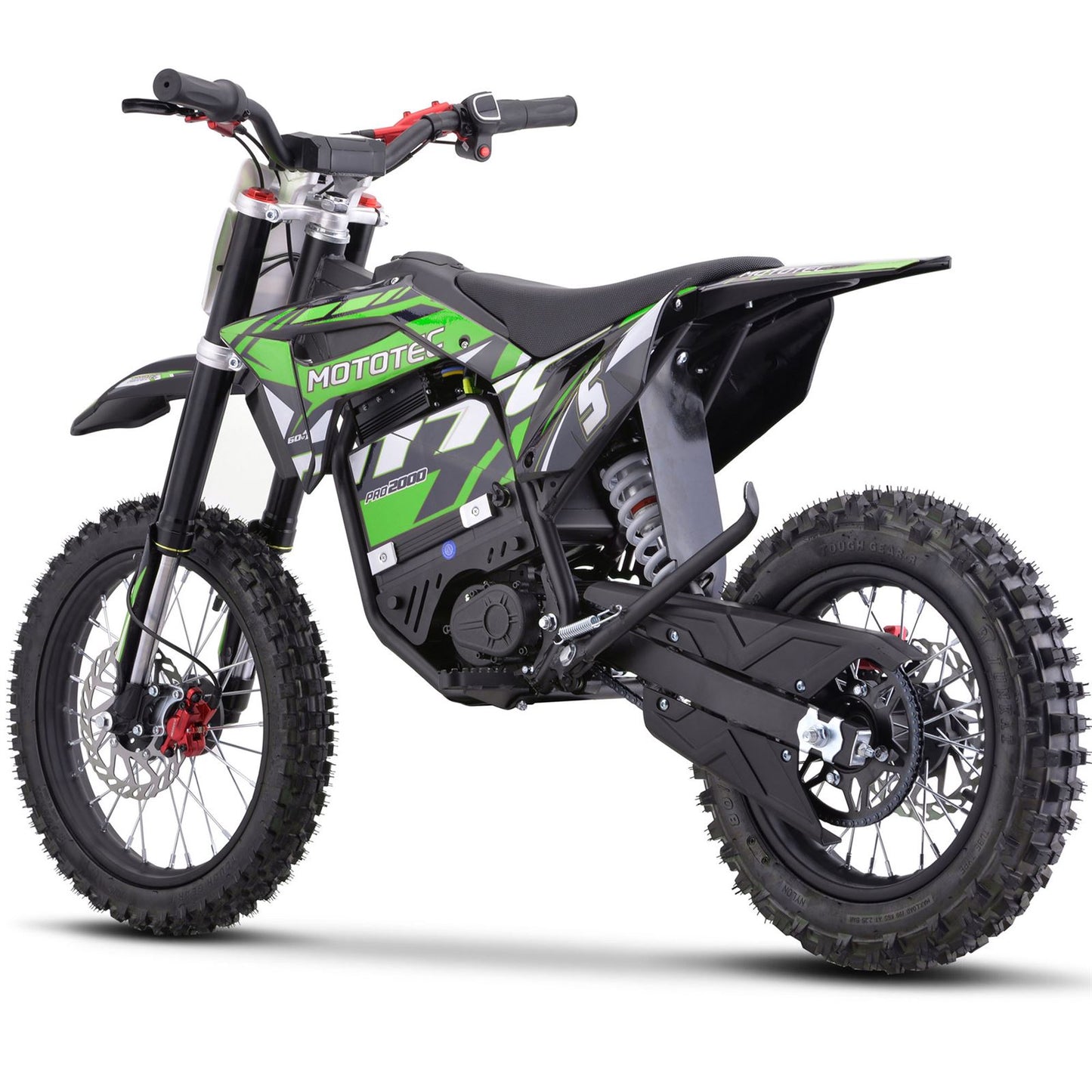 MotoTec USA 60v Pro Electric Dirt Bike 2000w Lithium - Green MT-Dirt-Pro-2000_Green_1534968