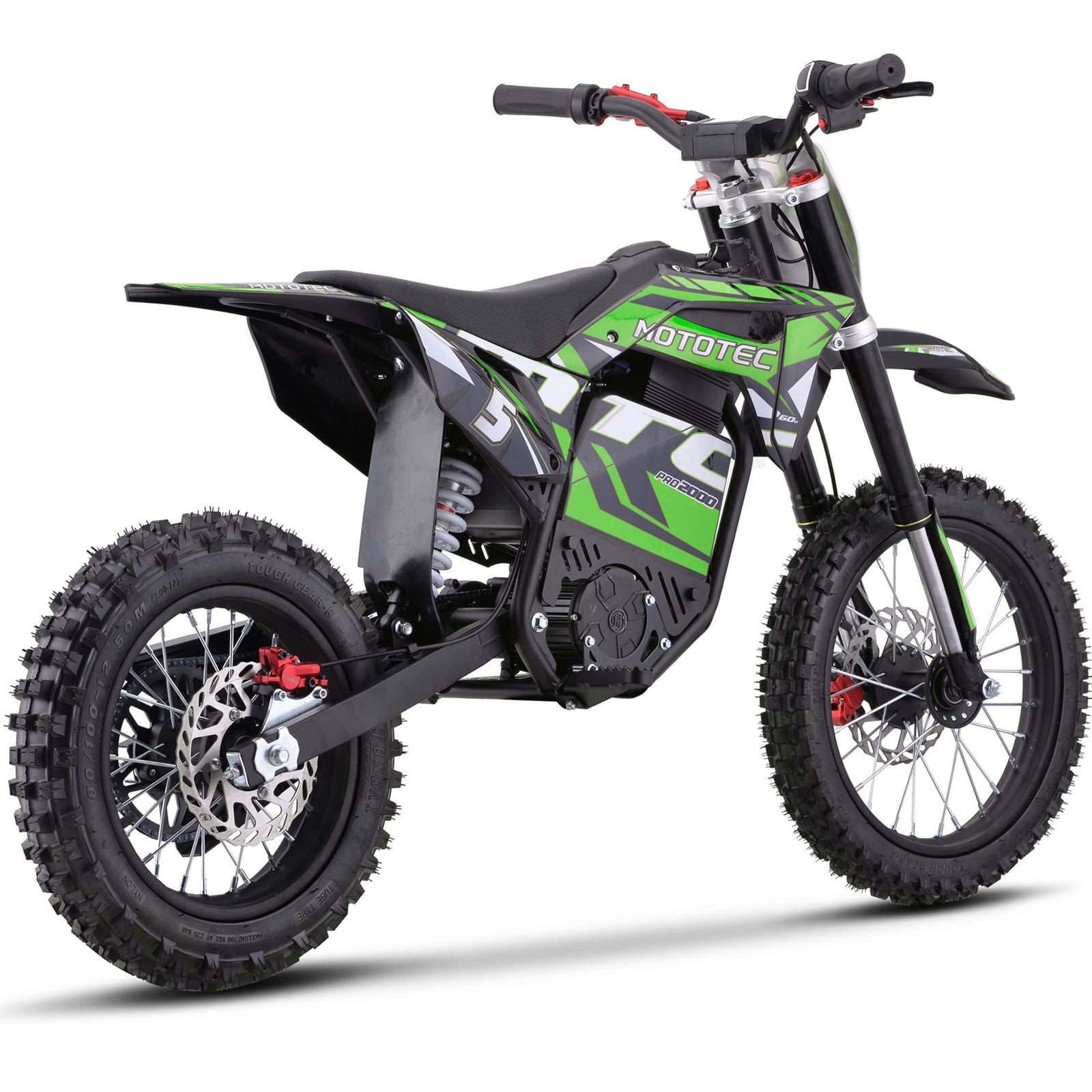 MotoTec USA 60v Pro Electric Dirt Bike 2000w Lithium - Green MT-Dirt-Pro-2000_Green_1534964