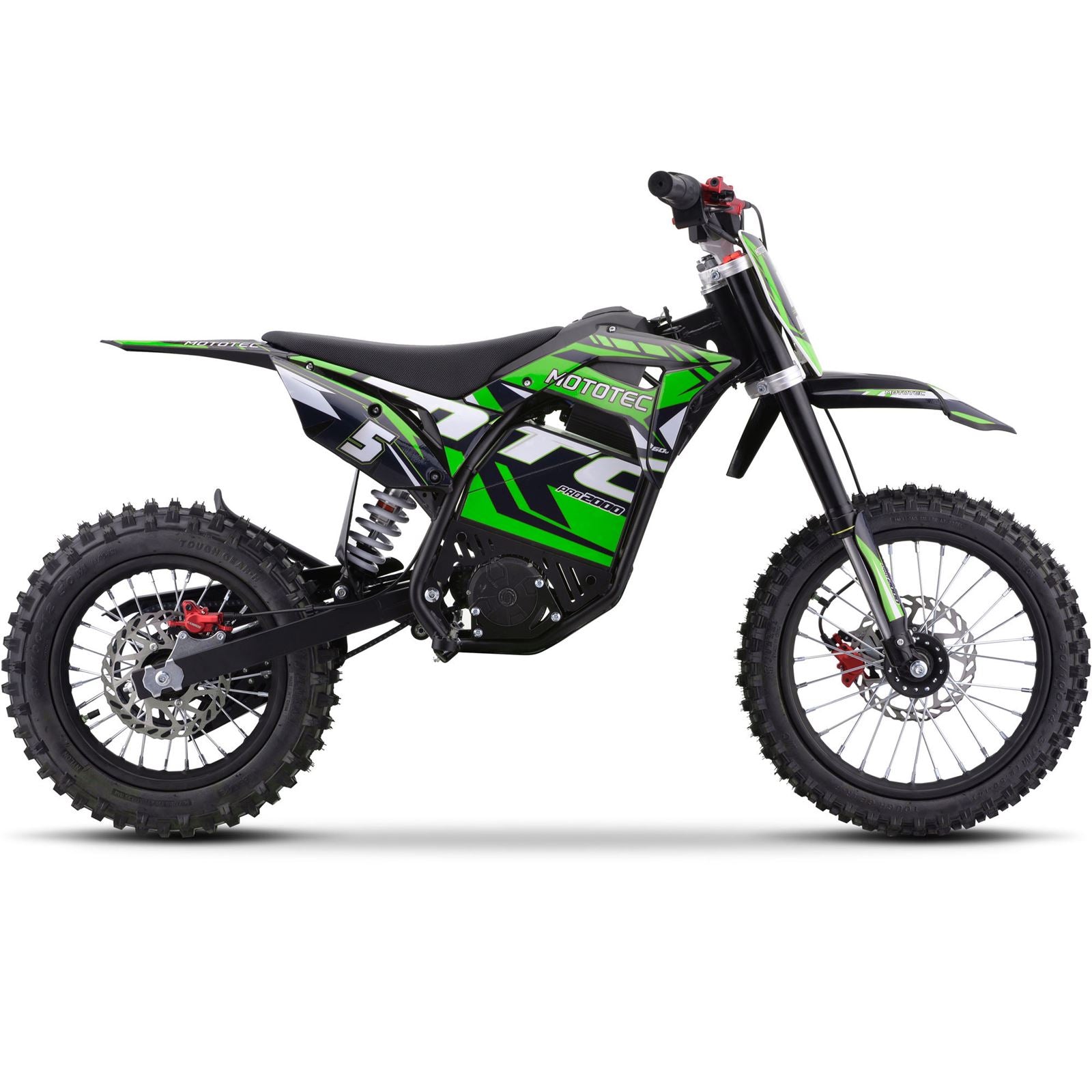 MotoTec USA 60v Pro Electric Dirt Bike 2000w Lithium - Green MT-Dirt-Pro-2000_Green_1534963