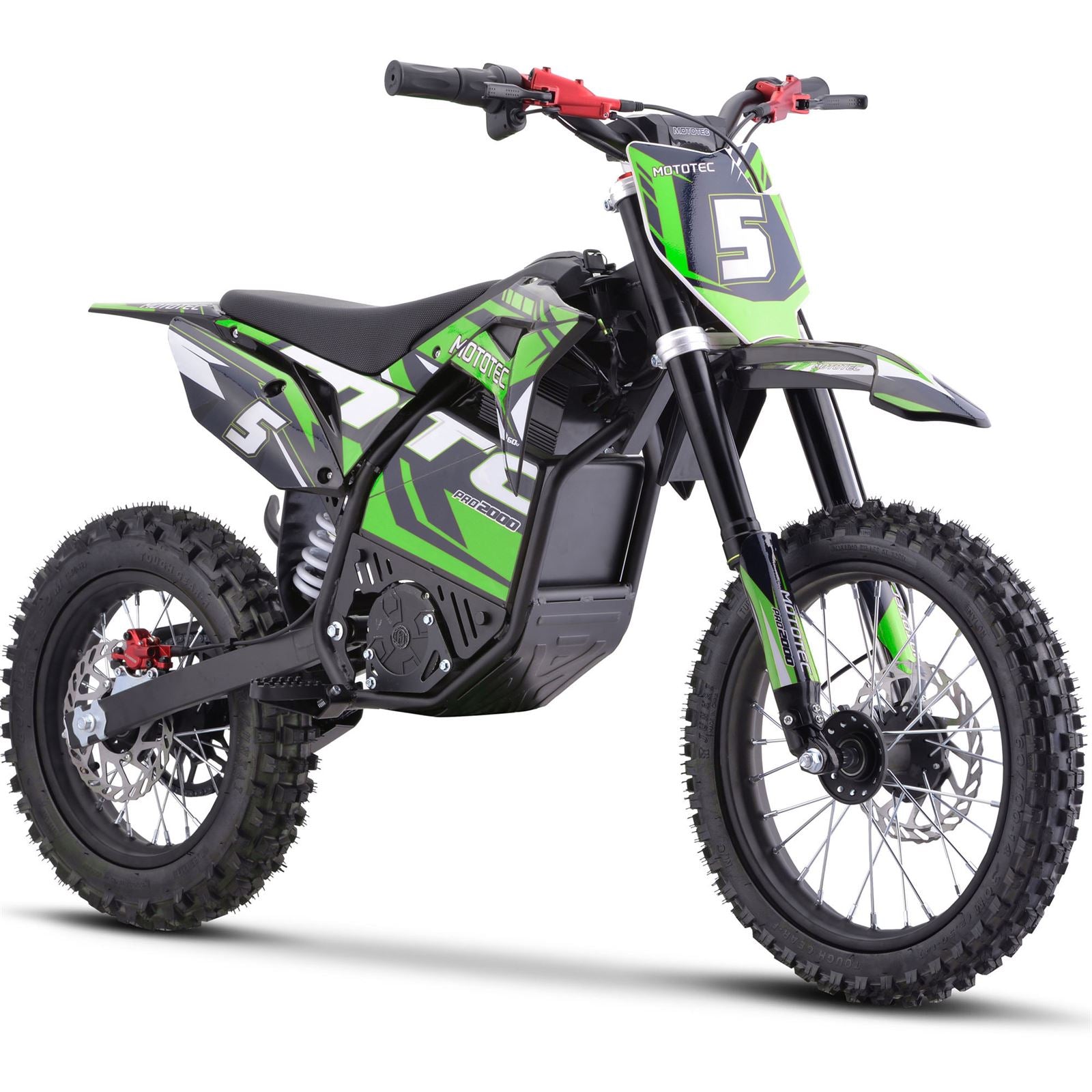 MotoTec USA 60v Pro Electric Dirt Bike 2000w Lithium - Green MT-Dirt-Pro-2000_Green_1534962