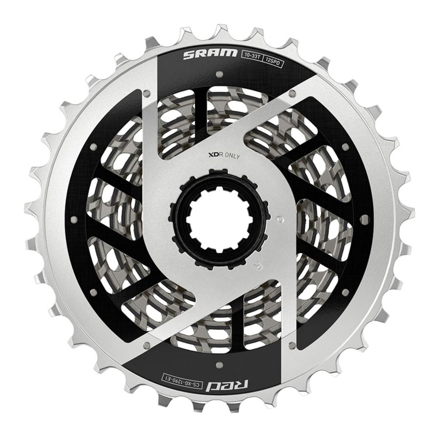 SRAM Cassette - 12-Speed, 10-33t, For XDR Driver Body, Silver, E1 [MPN: 00.2418.142.002]_1471625
