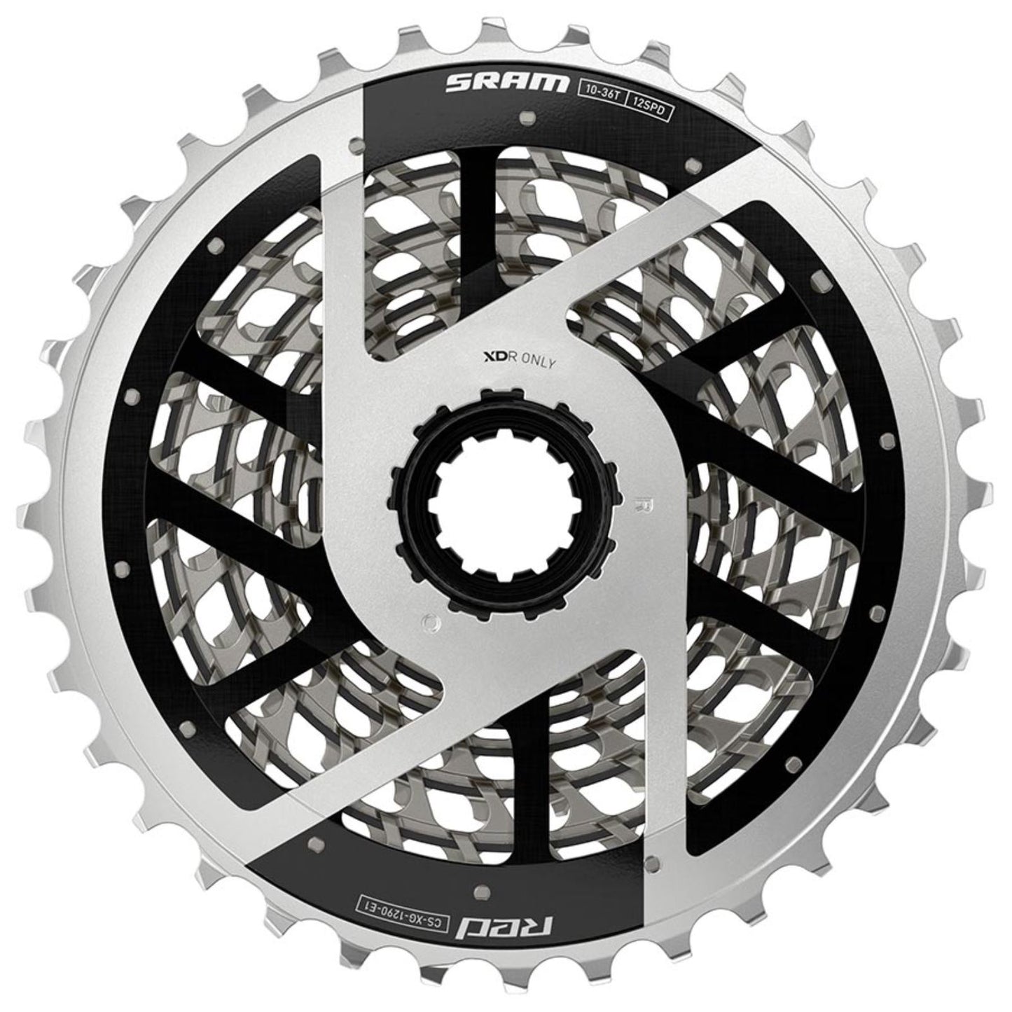 SRAM Cassette - 12-Speed, 10-36t, For XDR Driver Body, Silver, E1 [MPN: 00.2418.142.003]_1471628