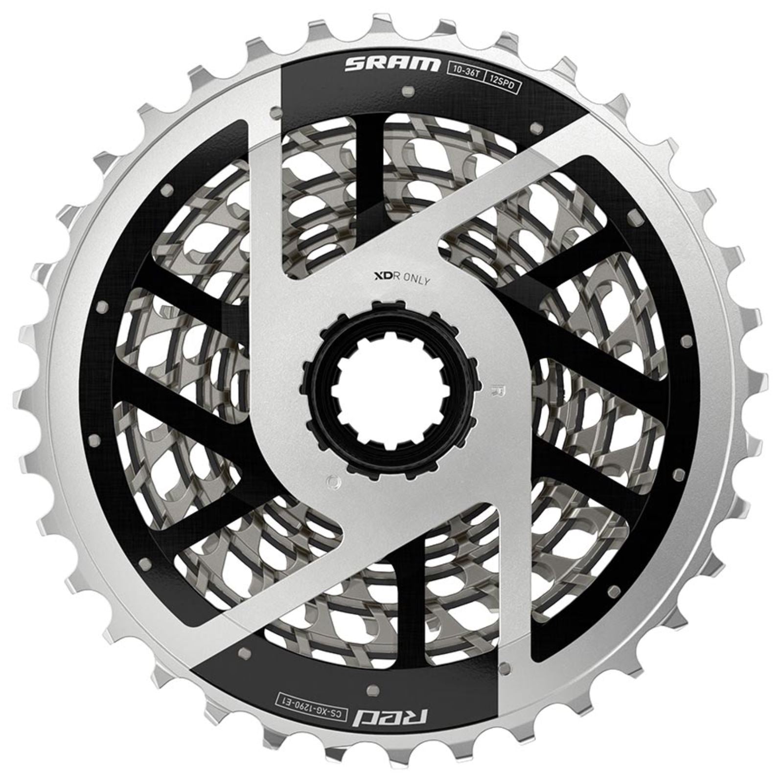 SRAM Cassette - 12-Speed, 10-36t, For XDR Driver Body, Silver, E1 [MPN: 00.2418.142.003]_1471628