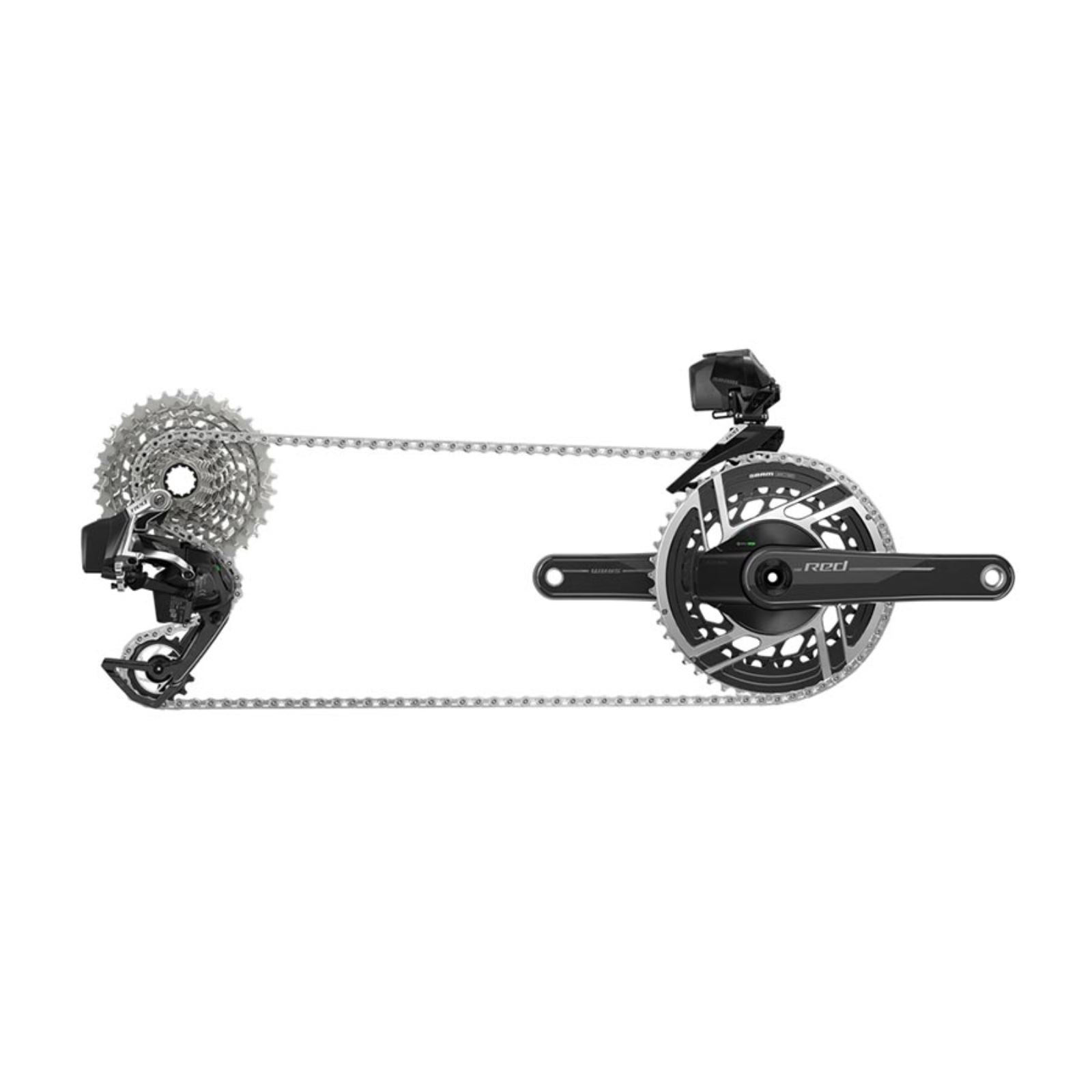 SRAM Red eTap AXS Road Groupset - 2x12-Speed, HRD Shift/Brake Levers, FM Calipers, CL Rotors, Chain, F/R Derailleurs, Hammerhead Karoo, E1 [MPN: 00.7918.325.000]_1471661