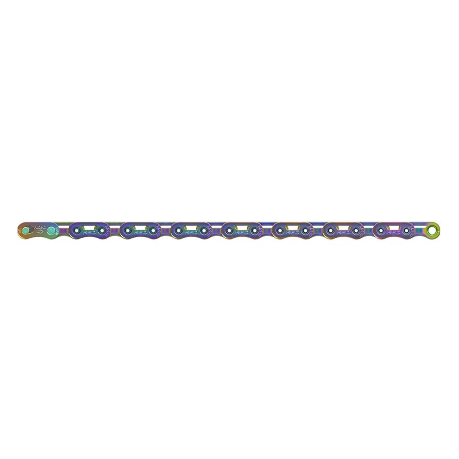 SRAM RED Flattop Chain - 12-Speed, 126 Links, Flattop, PowerLock, Rainbow, E1 [MPN: 00.2518.068.008]_1471786