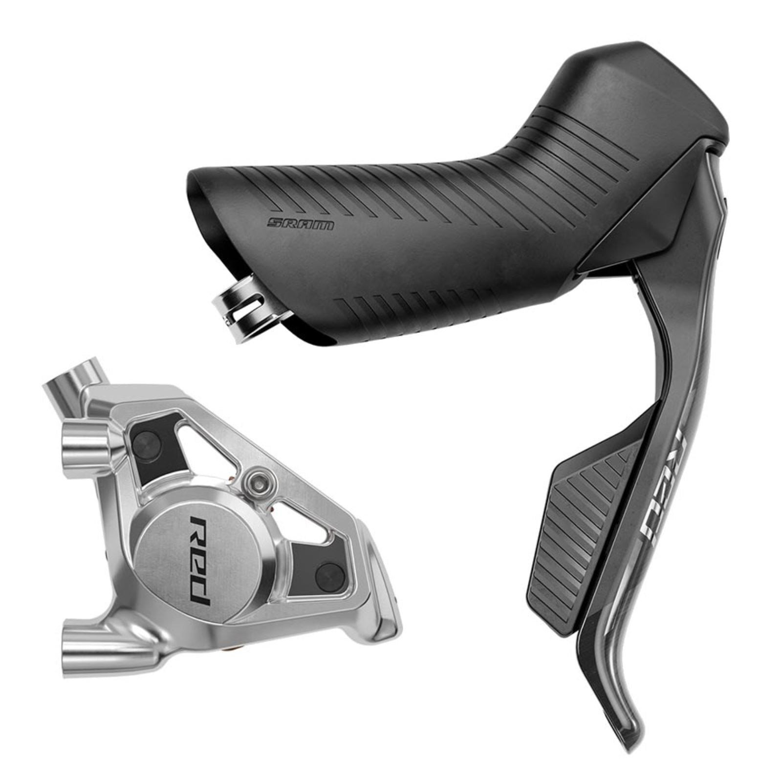 SRAM RED eTap AXS HRD Shift/Brake Lever and Hydraulic Disc Caliper - Right/Rear, Flat Mount 20mm Offset, 1800mm Hose, Black, E1 [MPN: 00.7018.551.003]_1471721