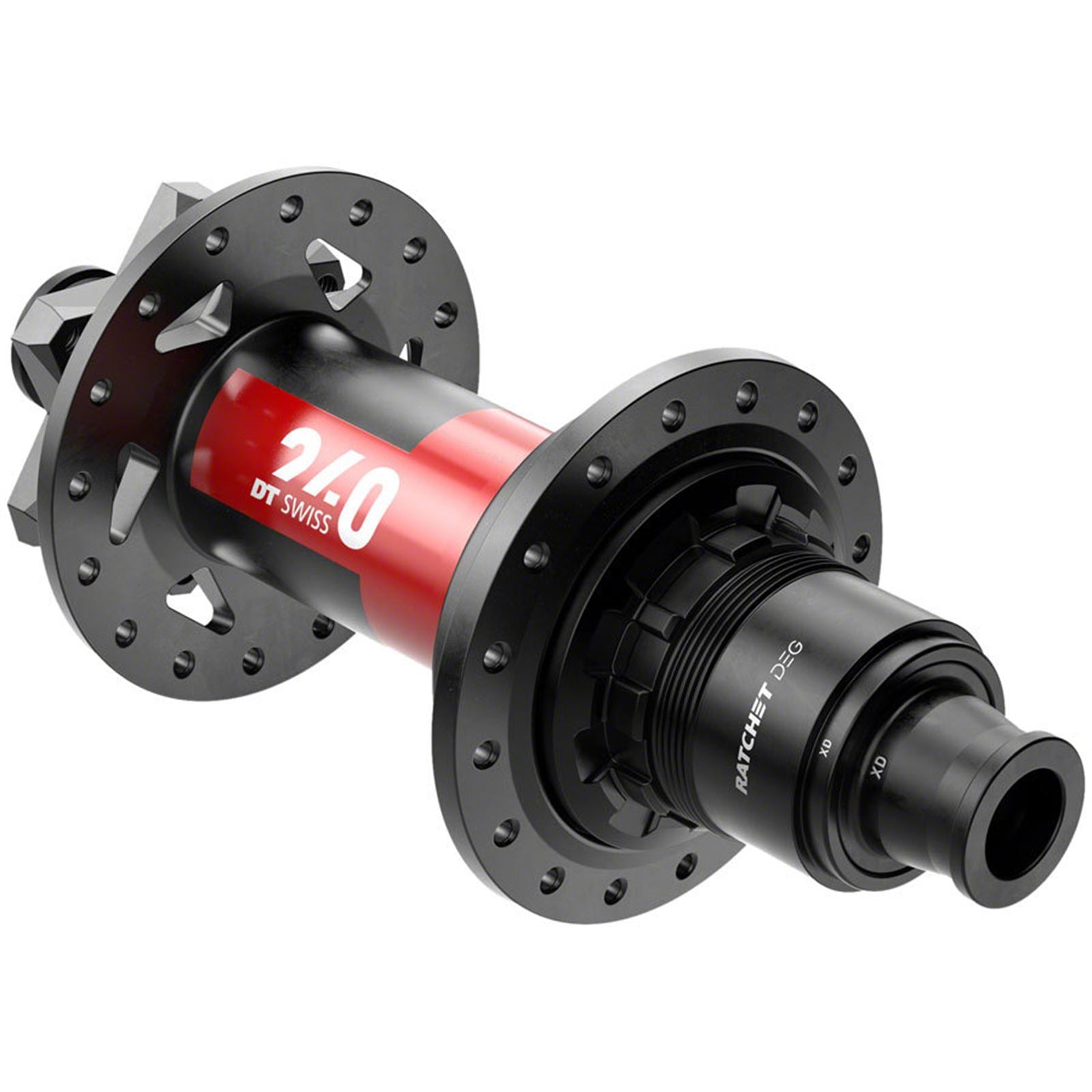 DT Swiss 240 DEG Rear Hub 12 x 157mm, 6-Bolt, XD, Black/Red, 32H, 90pt [MPN: H240ODDRR32SA0049S]_1925094