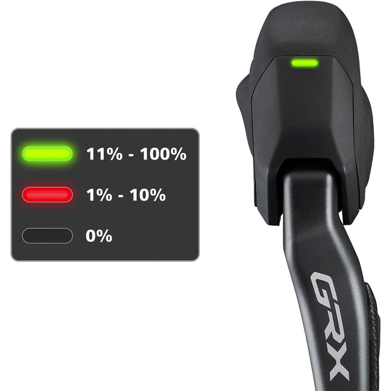 Shimano GRX ST-RX825 Di2 Shift/Brake Lever - Left, 2x, Black [MPN: ISTRX825LA]_1998873