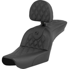 Saddlemen Road Sofa Seat - Lattice Stitch - with Backrest - FXDWG '04-'05 804-05-182BR_1523634