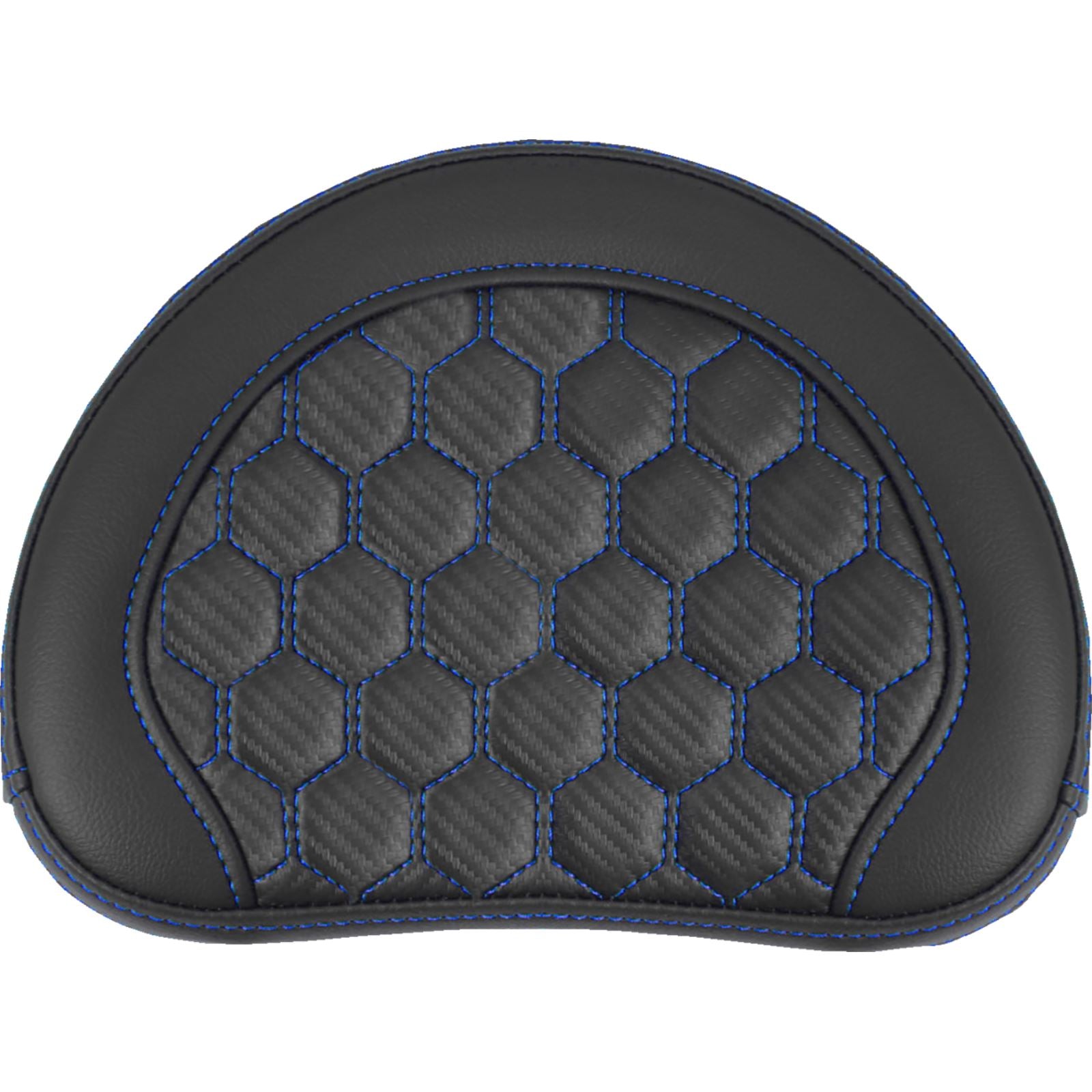 Saddlemen RoadSofa™ Sissy Bar Pad - Honeycomb - Blue Stitching 051349BLU_1476056