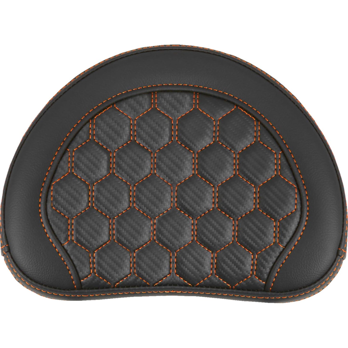 Saddlemen RoadSofa™ Sissy Bar Pad - Honeycomb - Orange Stitching 051349ORA_1476057