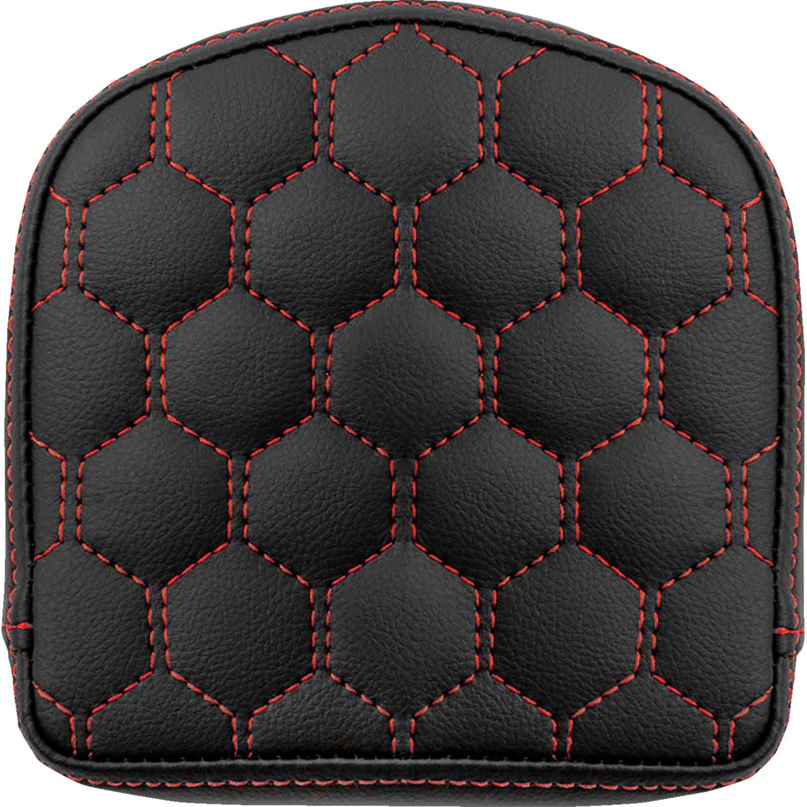 Saddlemen RoadSofa™ Sissy Bar Pad - Honeycomb - Red Stitching 040849RED_1476060
