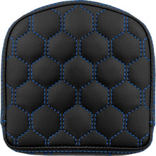 Saddlemen RoadSofa™ Sissy Bar Pad - Honeycomb - Blue Stitching 040849BLU_1476061