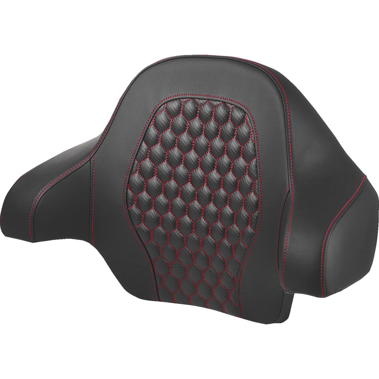 Saddlemen Tour Pack Backrest Pad - Honeycomb - Red Stitching - FL '14-'24 814-07T-HC-RED_1523642