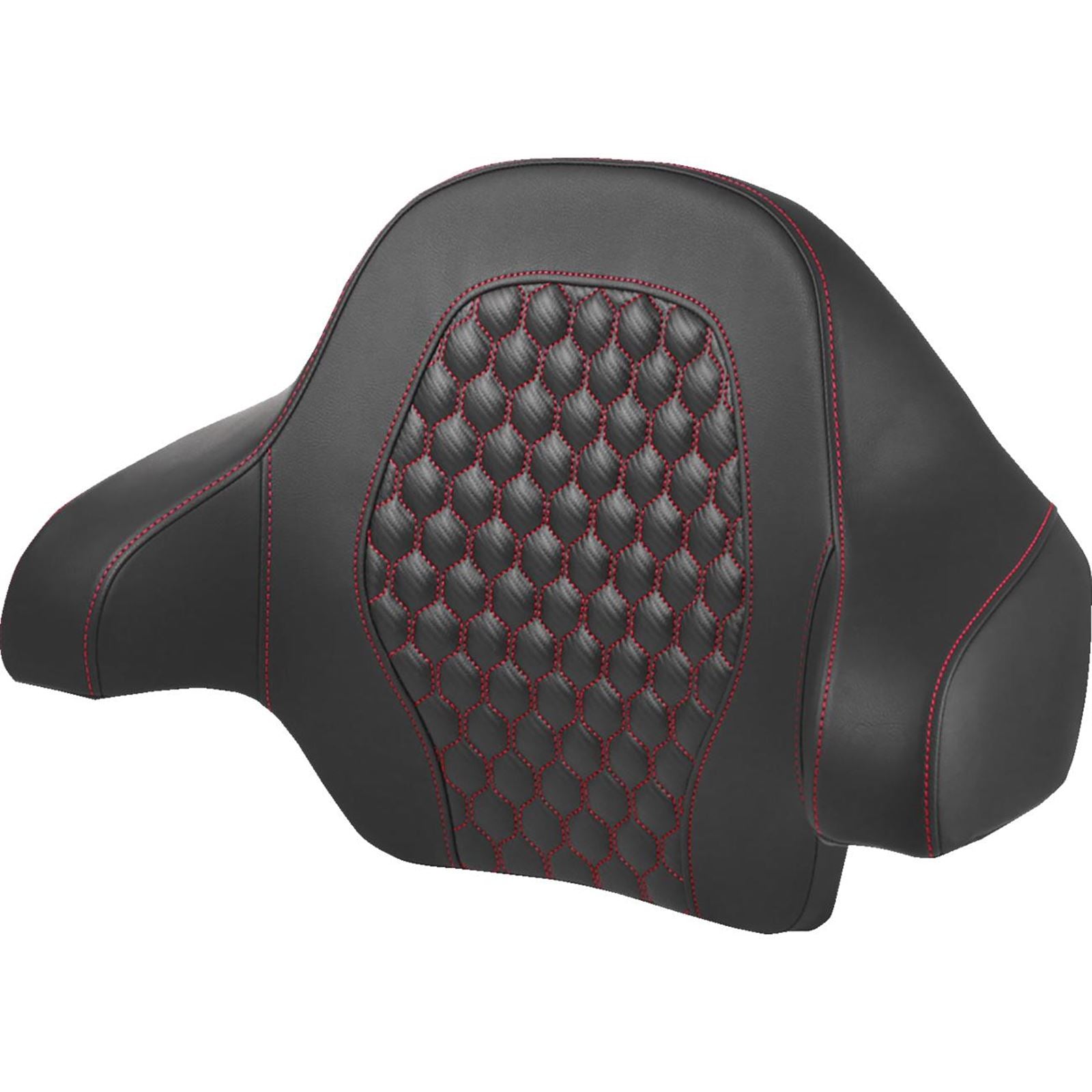 Saddlemen Tour Pack Backrest Pad - Honeycomb - Red Stitching - FL '14-'24 814-07T-HC-RED_1523642