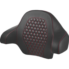 Saddlemen Tour Pack Backrest Pad - Honeycomb - Red Stitching - FL '14-'24 814-07T-HC-RED_1523642