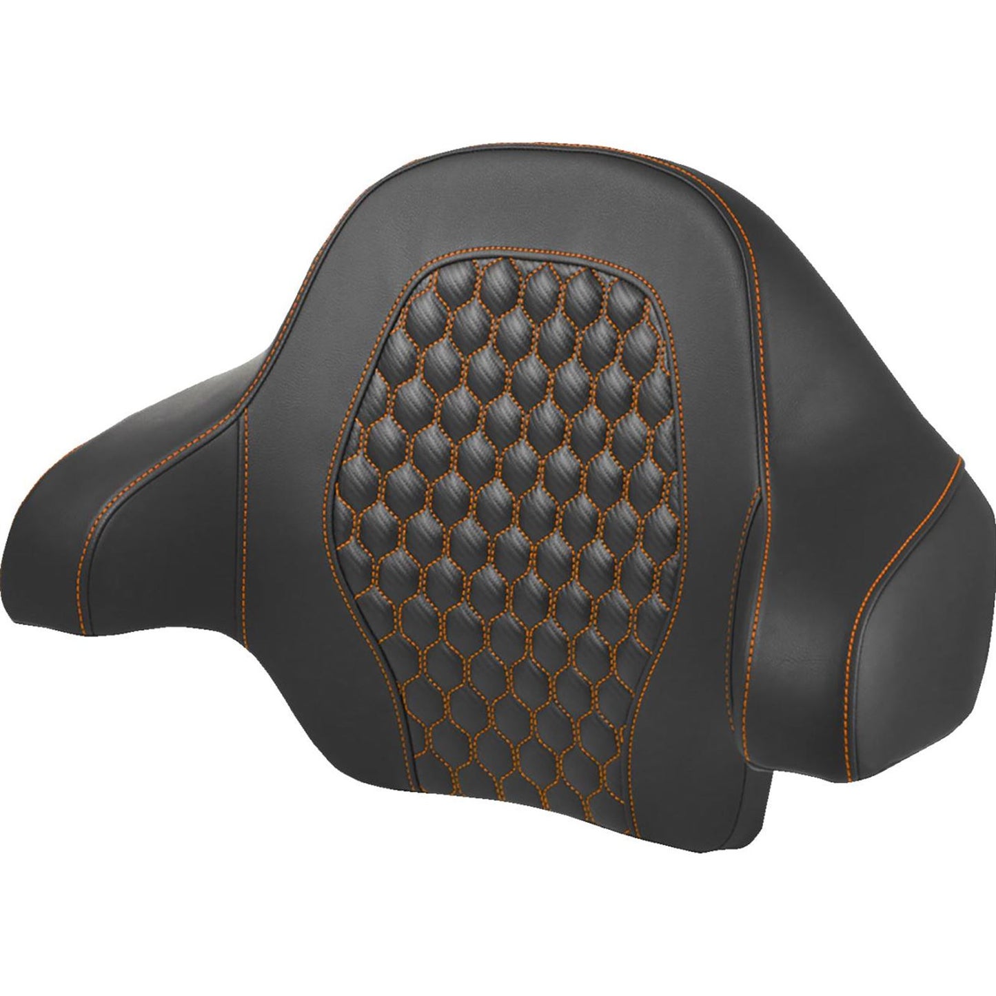 Saddlemen Tour Pack Backrest Pad Honeycomb - Orange Stitching - FL '14-'24 814-07T-HC-ORA_1523644