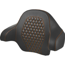 Saddlemen Tour Pack Backrest Pad Honeycomb - Orange Stitching - FL '14-'24 814-07T-HC-ORA_1523644