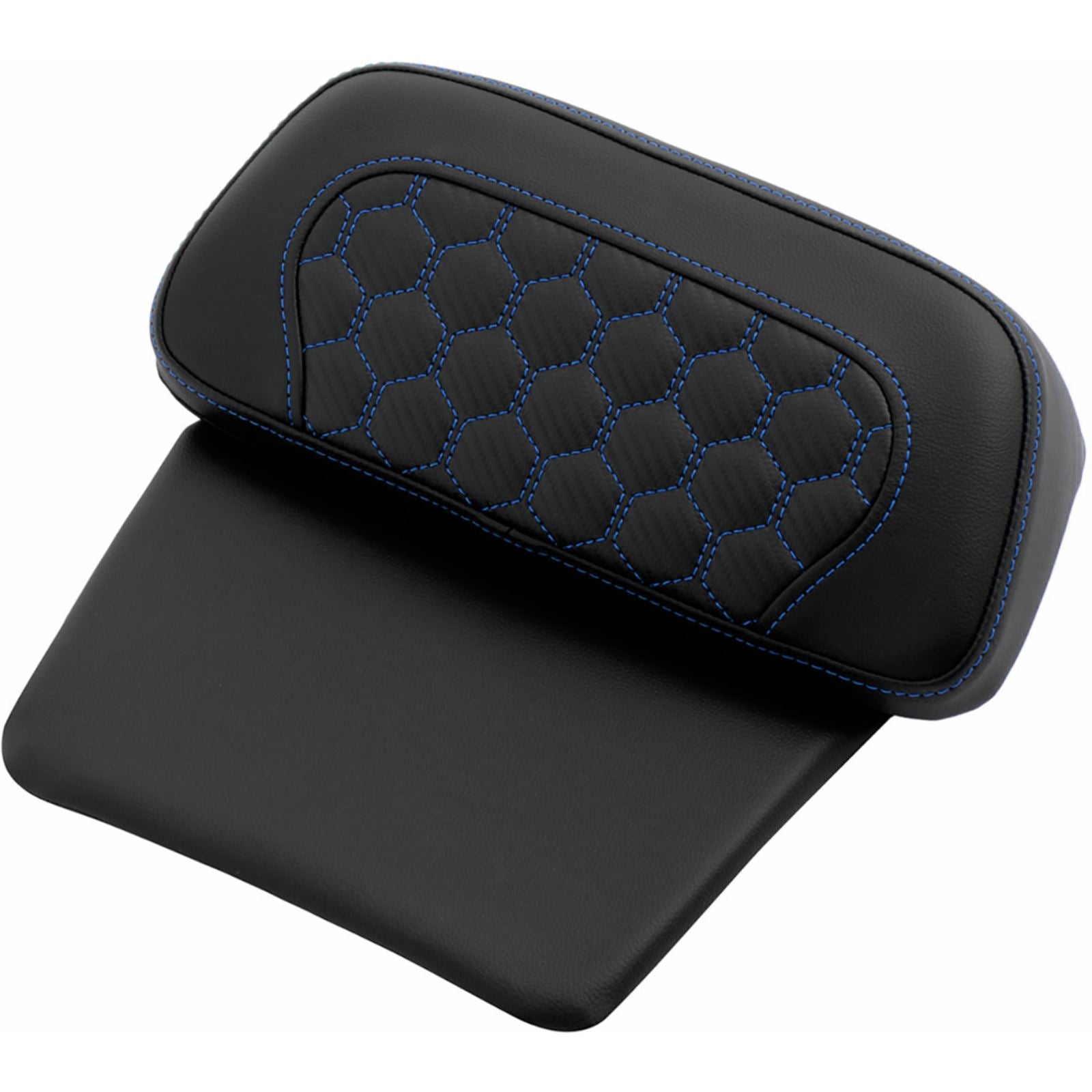 Saddlemen Chopped Tour Pak Pad - Honeycomb - Blue Stitching FLH/FLT '14-'24 814-07C-HC-BLU_1476021