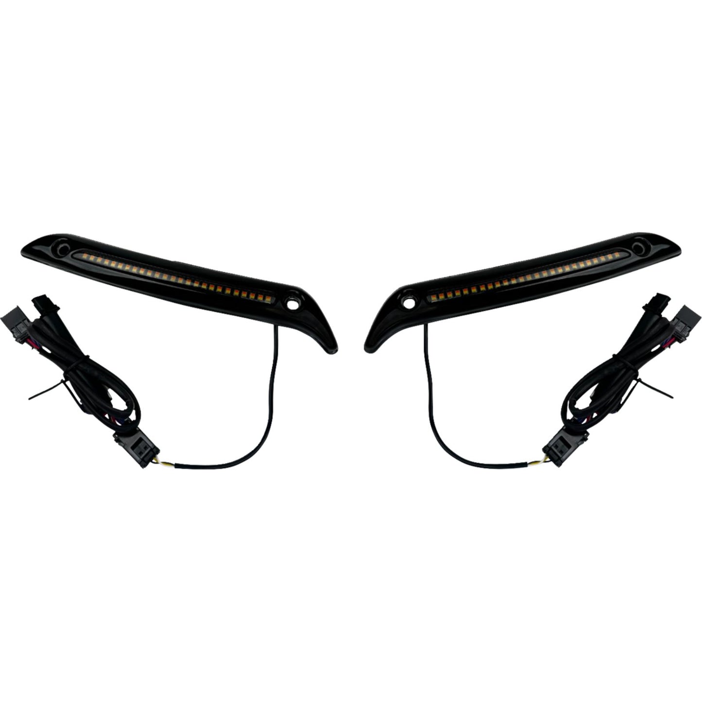 Custom Dynamics LED Windshield Trim - Gloss Black for Harley-Davidson CD-LRST-WT-B_1476188