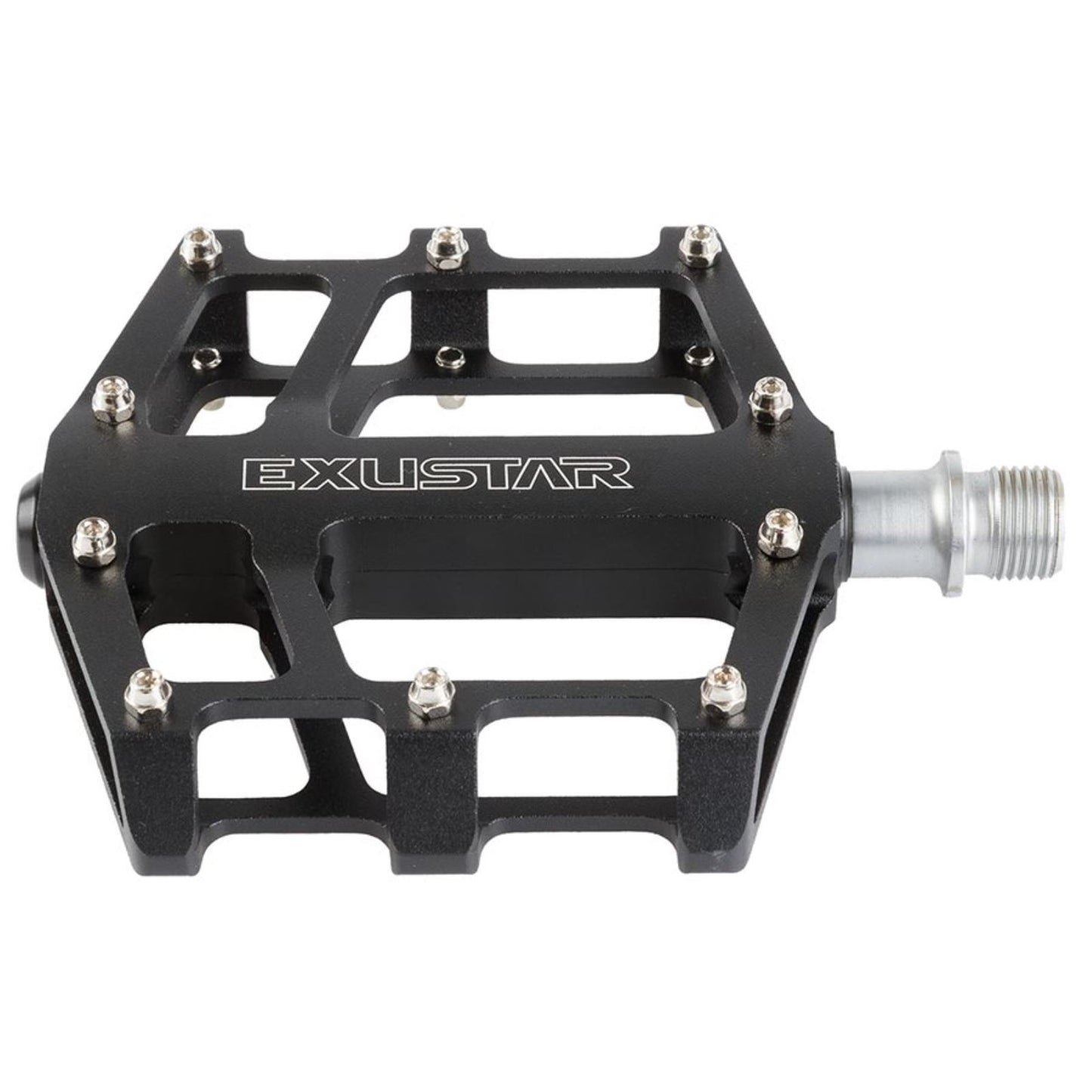 Exustar E-PB525 Platform Pedals Body: Aluminum Spindle: Cr-Mo 9/16'' - Black [MPN: 311346]_1476469