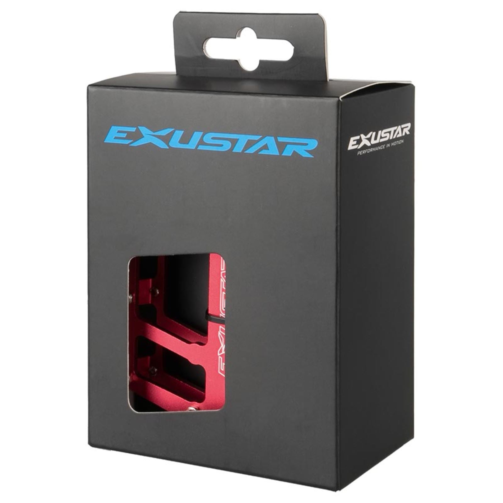 Exustar E-PB525 Platform Pedals Body: Aluminum Spindle: Cr-Mo 9/16'' - Red [MPN: 311349]_1476471