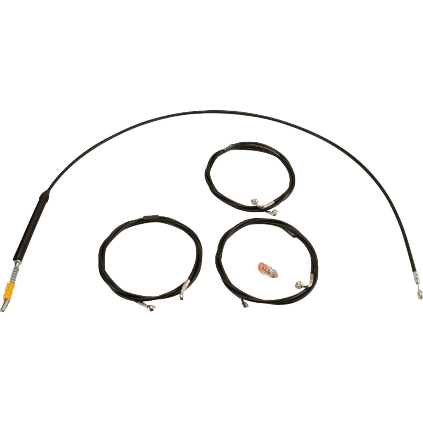 LA Choppers Handlebar Cable/Brake Line Kit - 18" - 20" Ape Hanger Black Vinyl [MPN: LA-8059KT-19B]_1480413