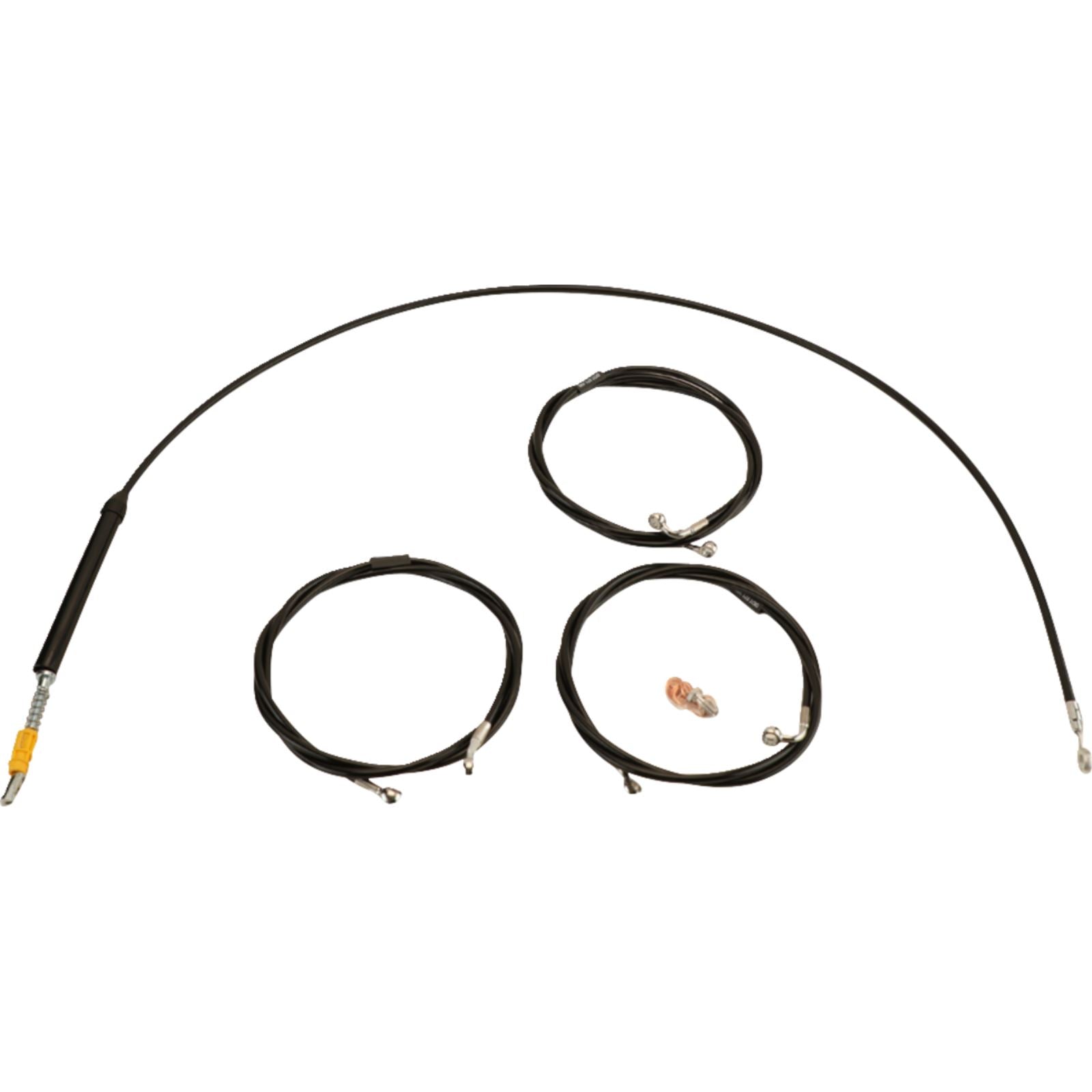 LA Choppers Handlebar Cable/Brake Line Kit - 18" - 20" Ape Hanger Black Vinyl [MPN: LA-8059KT-19B]_1480413