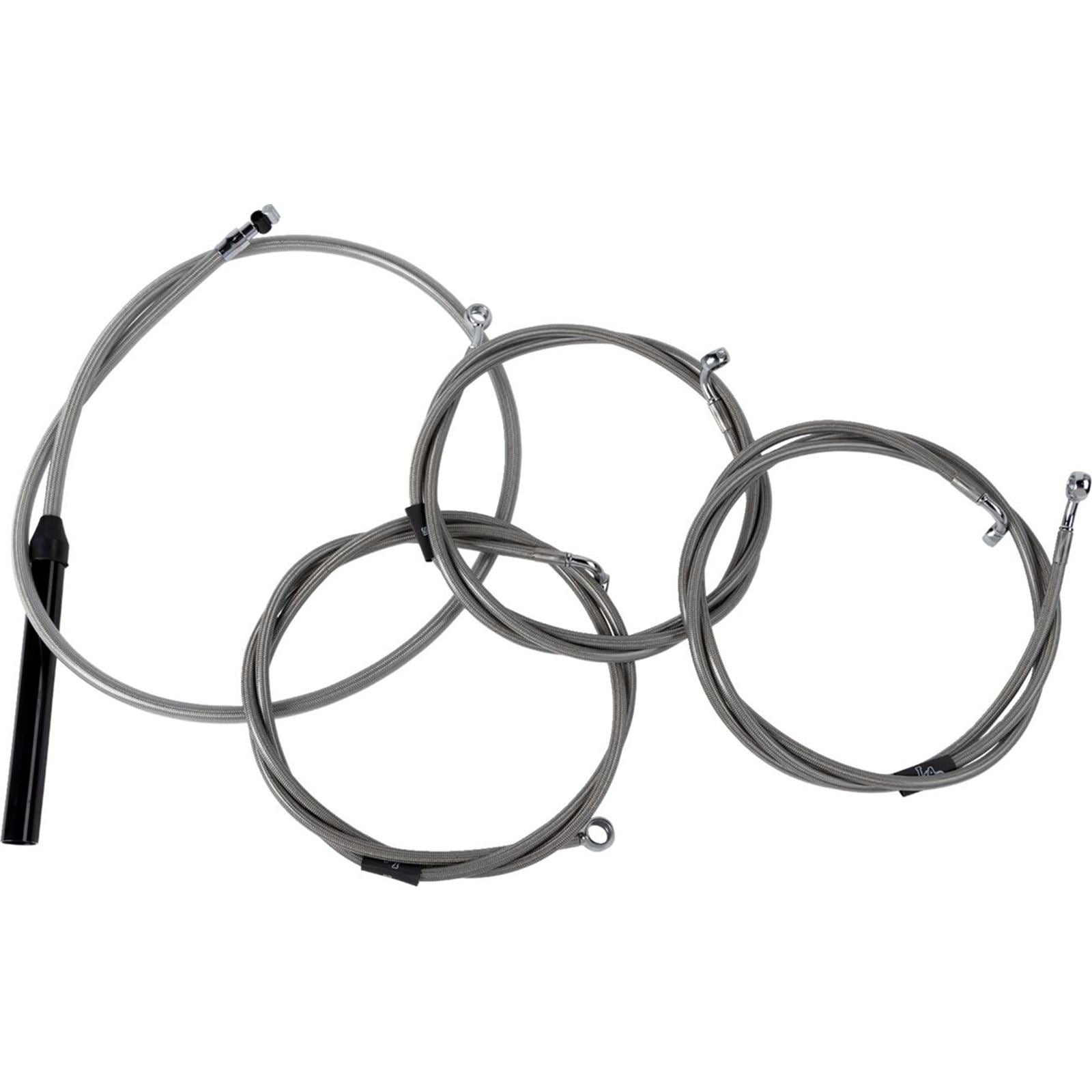 LA Choppers Handlebar Cable/Brake Line Kit - Complete - Stainless [MPN: LA-8059KT2-08]_1523748