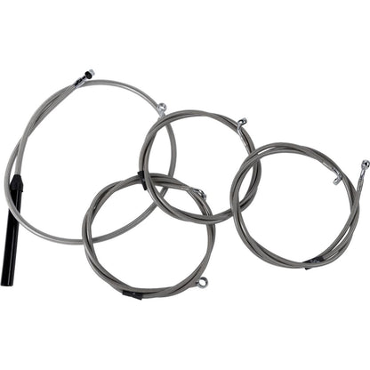 LA Choppers Handlebar Cable/Brake Line Kit - Complete - Stainless [MPN: LA-8059KT2-08]_1523748