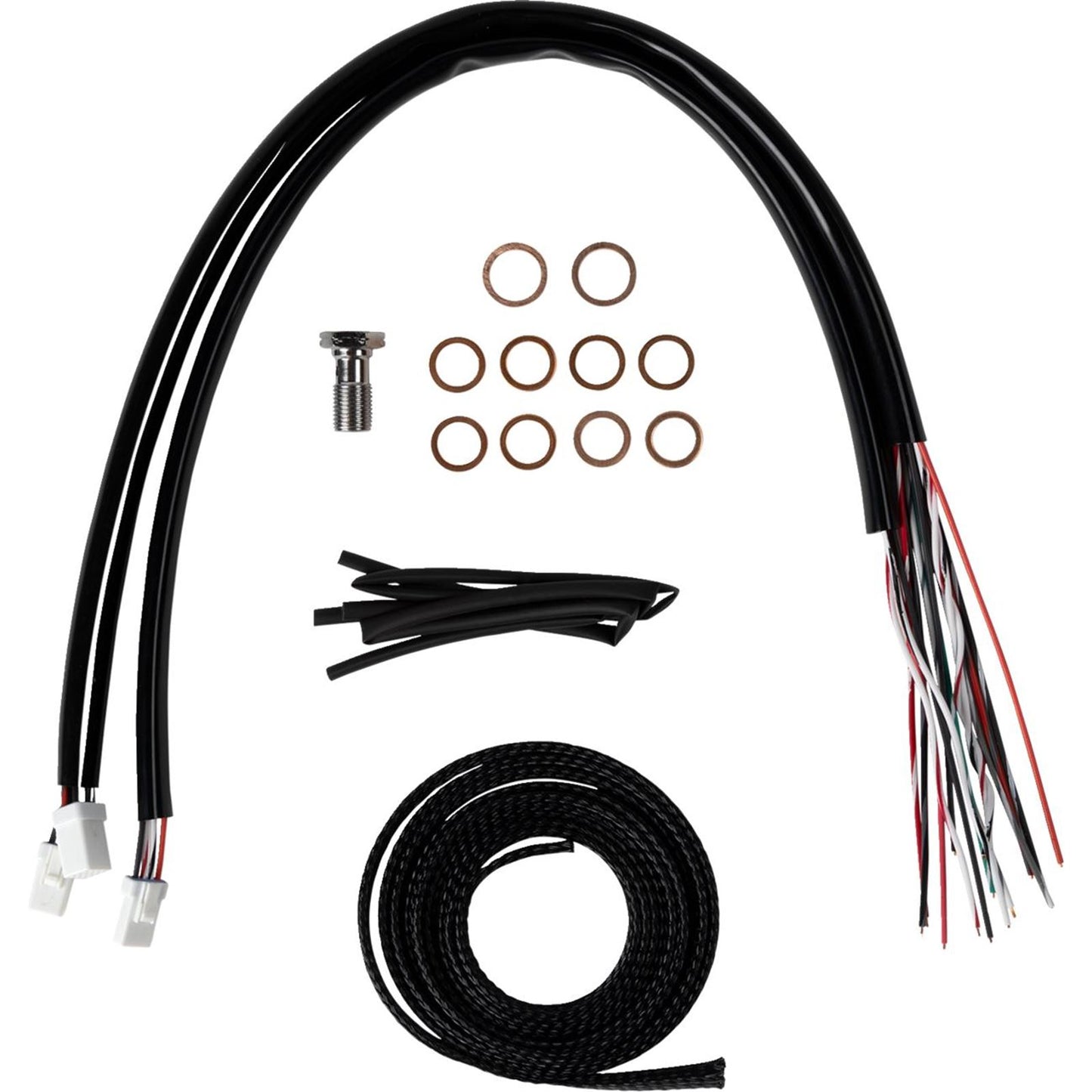 LA Choppers Handlebar Cable/Brake Line Kit - Complete - Stainless [MPN: LA-8059KT2-08]_1523749