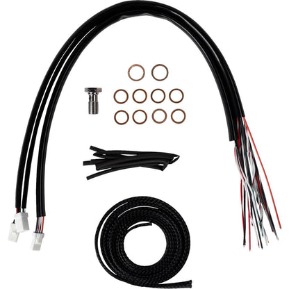 LA Choppers Handlebar Cable/Brake Line Kit - Complete - Stainless [MPN: LA-8059KT2-08]_1523749