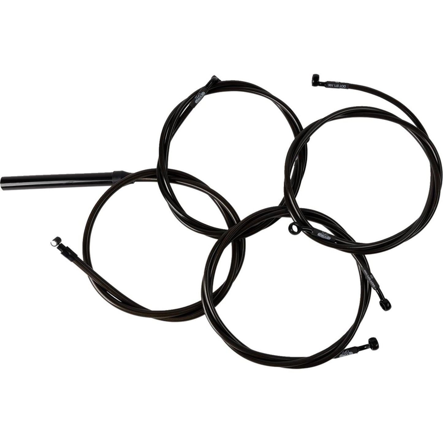 LA Choppers Handlebar Cable/Brake Line Kit - Complete - Midnight [MPN: LA-8059KT2-08M]_1523677