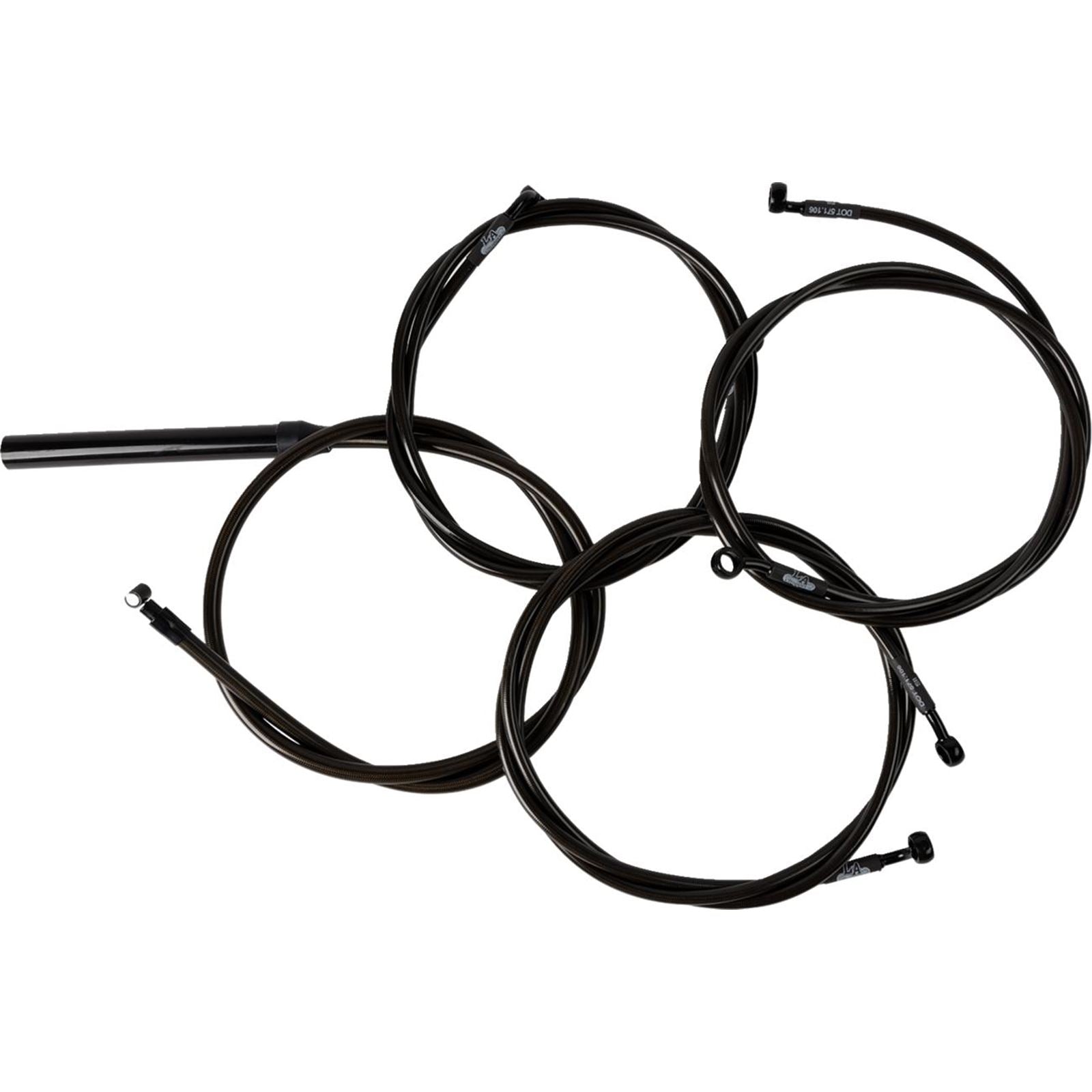 LA Choppers Handlebar Cable/Brake Line Kit - Complete - Midnight [MPN: LA-8059KT2-08M]_1523677