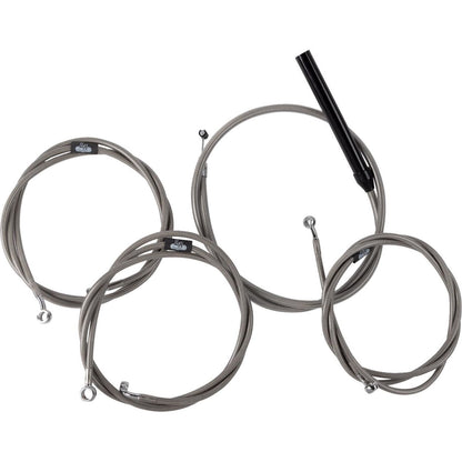 LA Choppers Handlebar Cable/Brake Line Kit - Complete - 12" - 14" Stainless [MPN: LA-8059KT2-13]_1493931