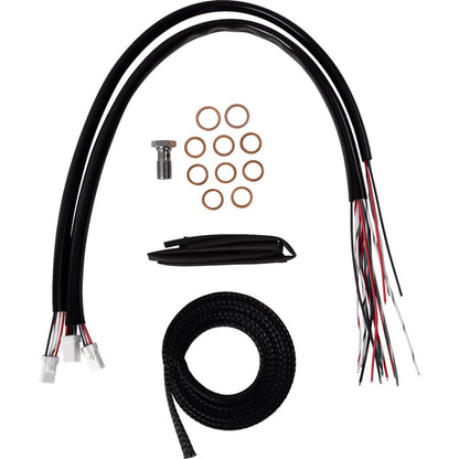 LA Choppers Handlebar Cable/Brake Line Kit - Complete - 15" - 17" Black Vinyl [MPN: LA-8059KT2-16B]_1493938