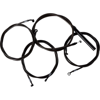 LA Choppers Handlebar Cable/Brake Line Kit - Complete - 15" - 17" Midnight [MPN: LA-8059KT2-16M]_1493939