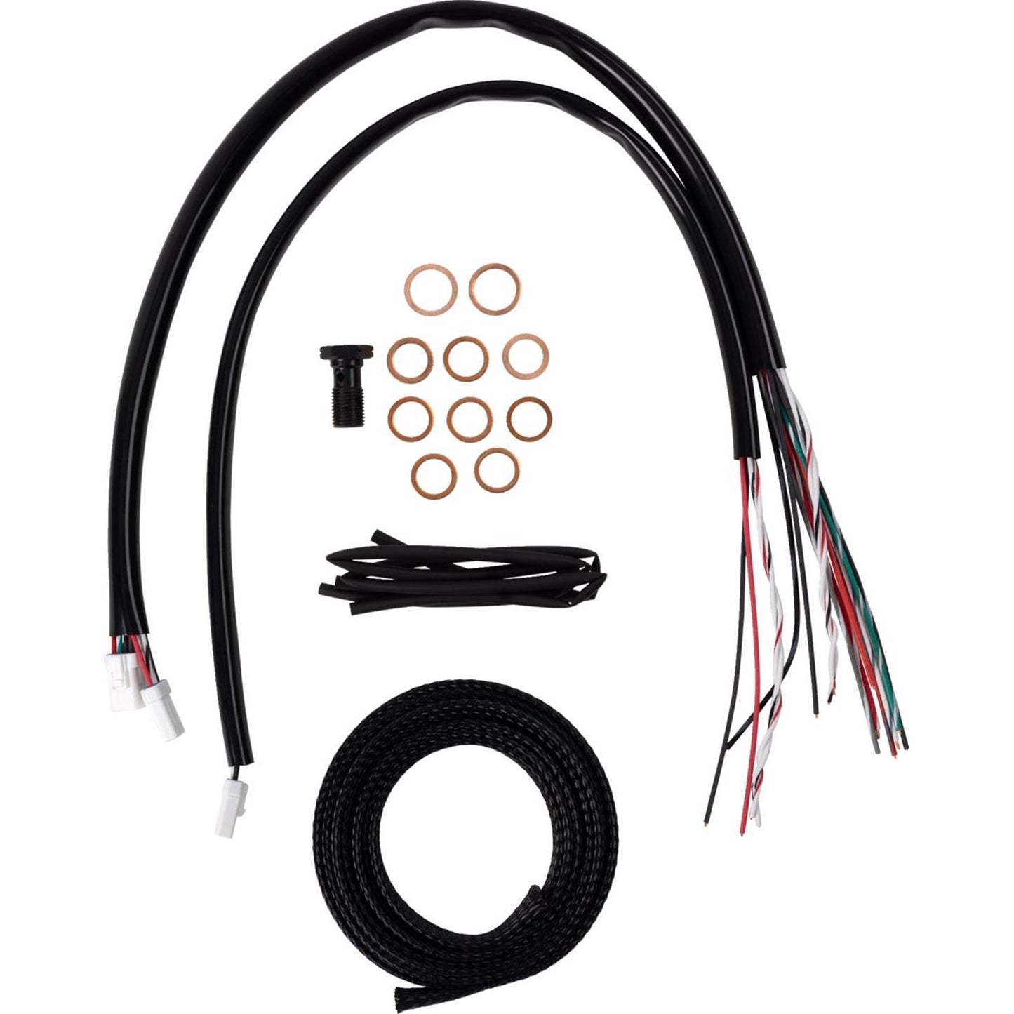 LA Choppers Handlebar Cable/Brake Line Kit - Complete - 15" - 17" Midnight [MPN: LA-8059KT2-16M]_1493940