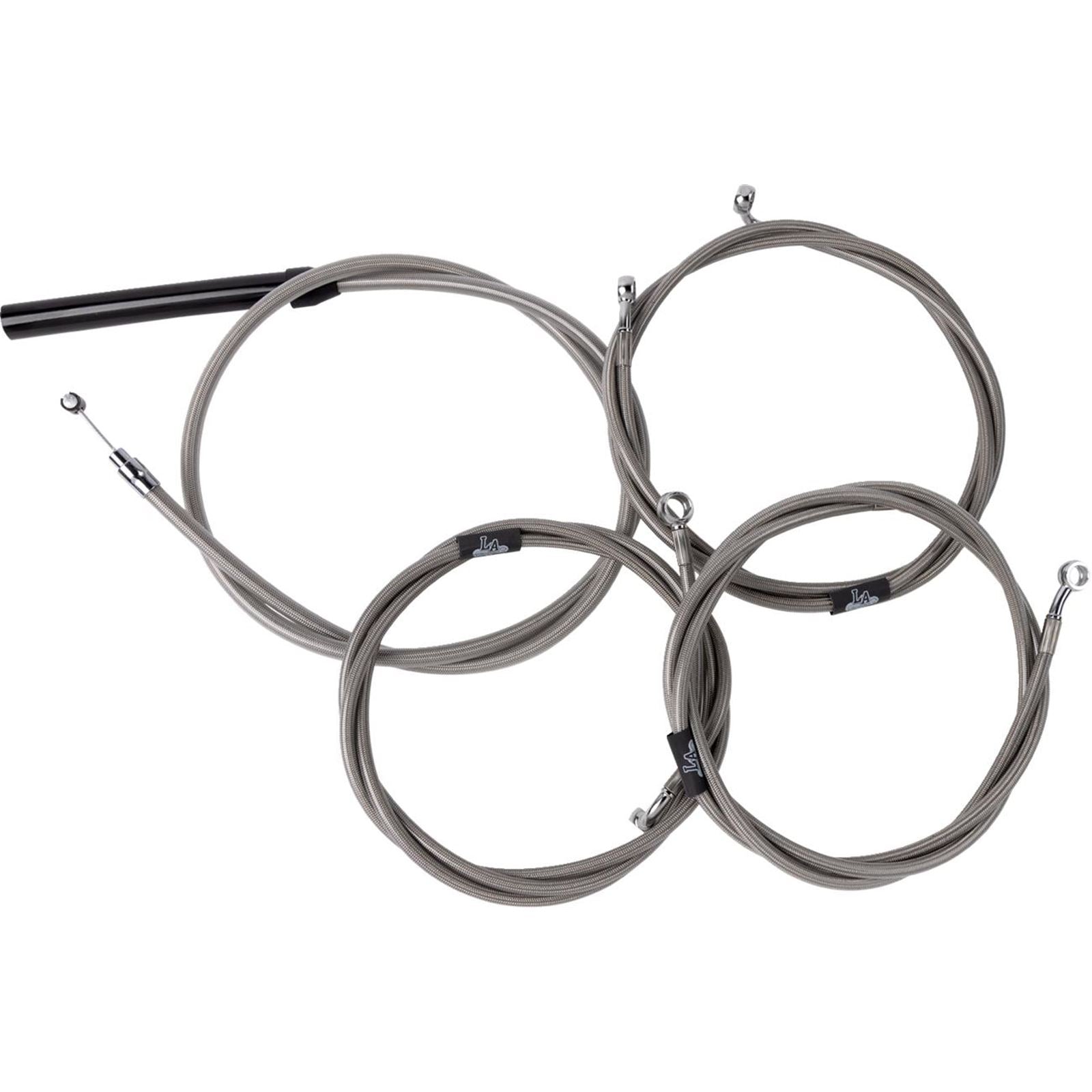 LA Choppers Handlebar Cable/Brake Line Kit - Complete - 18" - 20" Stainless [MPN: LA-8059KT2-19]_1523802