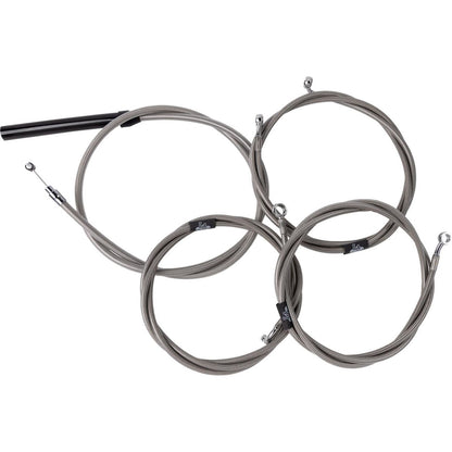 LA Choppers Handlebar Cable/Brake Line Kit - Complete - 18" - 20" Stainless [MPN: LA-8059KT2-19]_1523802