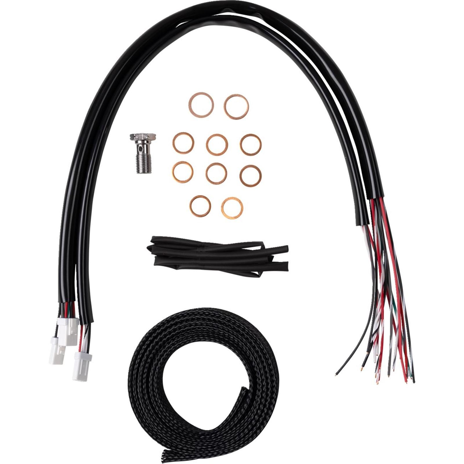 LA Choppers Handlebar Cable/Brake Line Kit - Complete - 18" - 20" Stainless [MPN: LA-8059KT2-19]_1523803