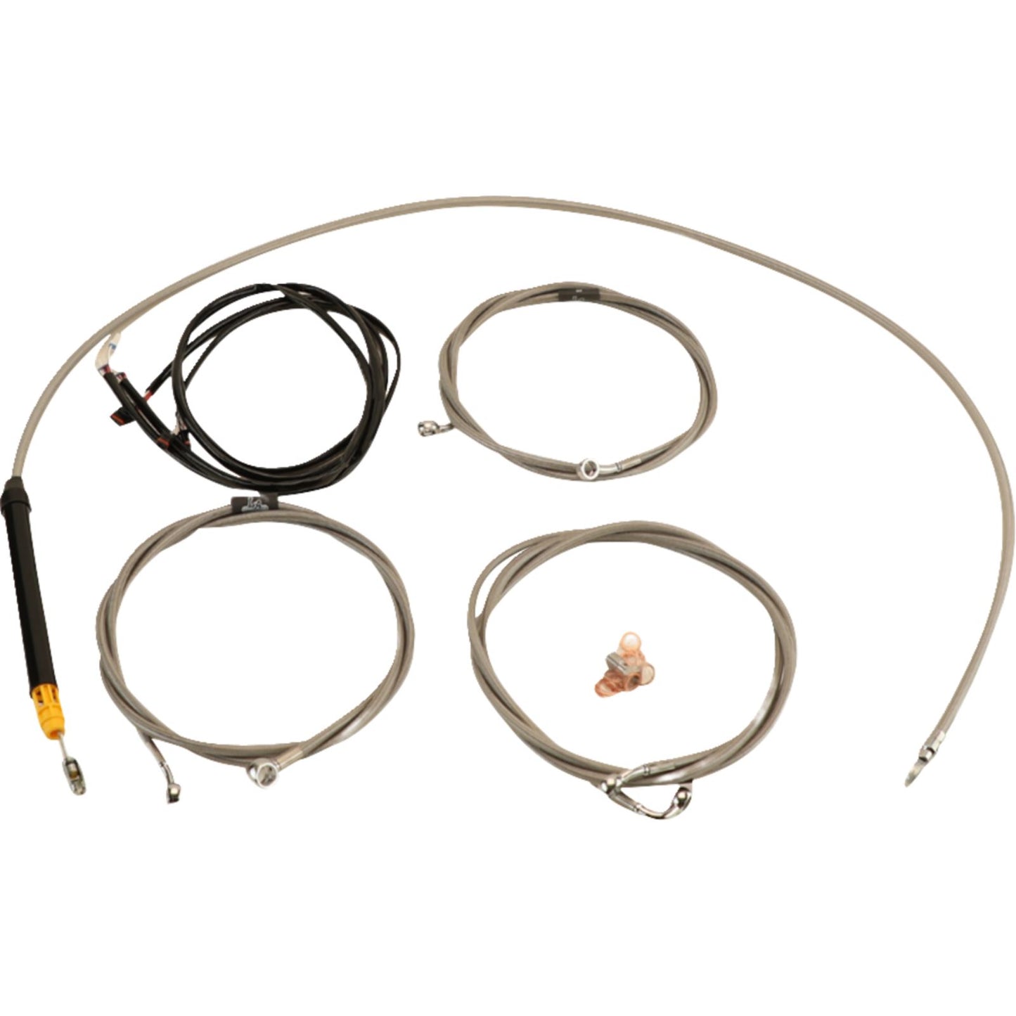 LA Choppers Cable Kit - Stock Handlebars - Stainless [MPN: LA-8059KT3-08]_1480415