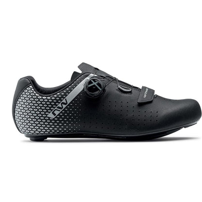 Northwave Plus 2 Road Shoes - Black/Silver - Size 43 OPEN BOX [MPN: 8030819179019]_2749826