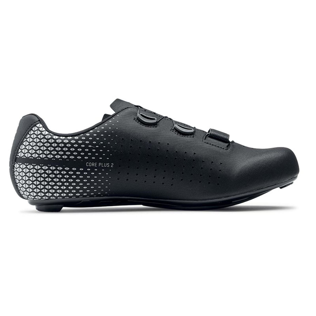 Northwave Plus 2 Road Shoes - Black/Silver - Size 43 OPEN BOX [MPN: 8030819179019]_2749827