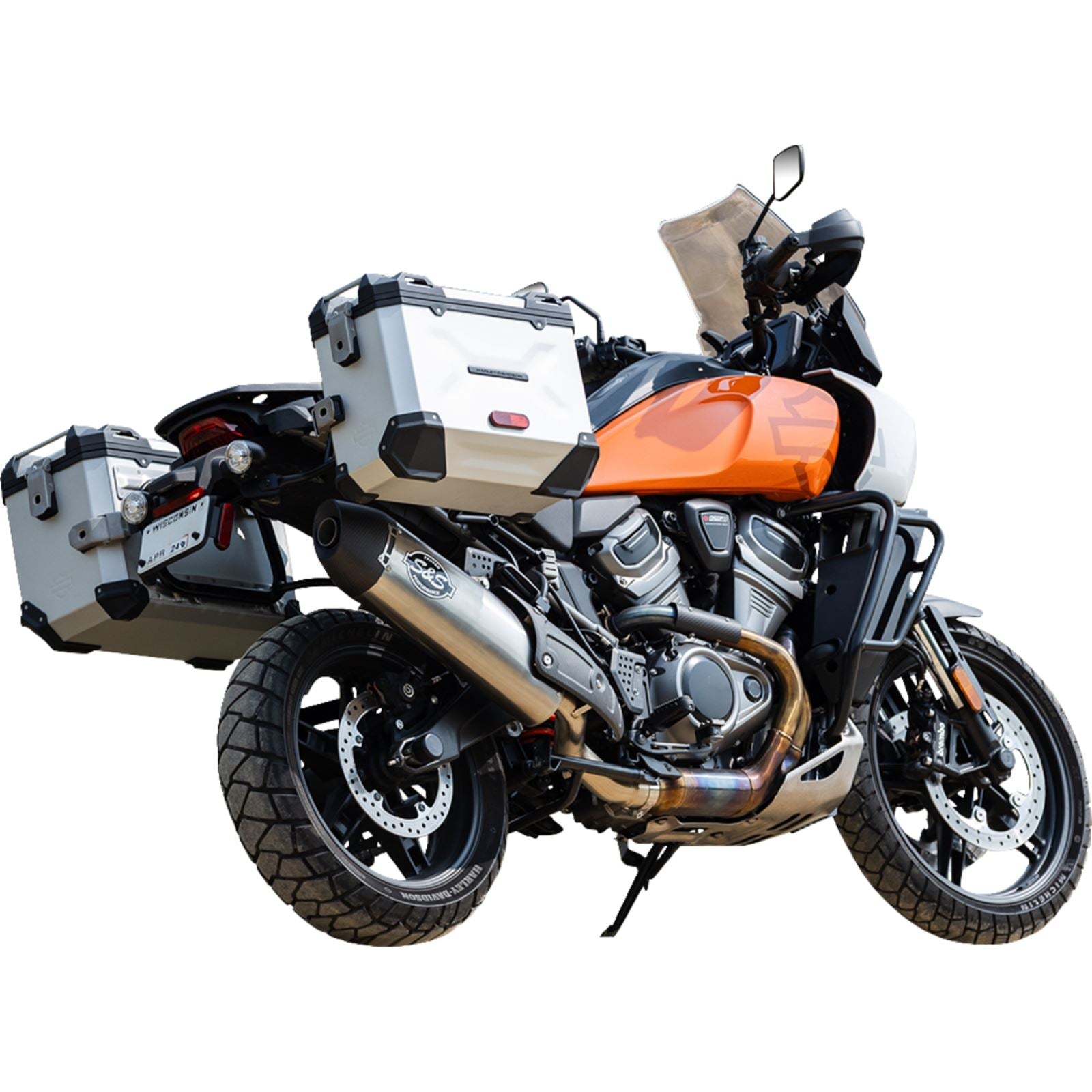 S&S Cycle Slip-On Muffler - Brushed Stainless Steel - 50-State for Pan American [MPN: 550-1081]_1483360