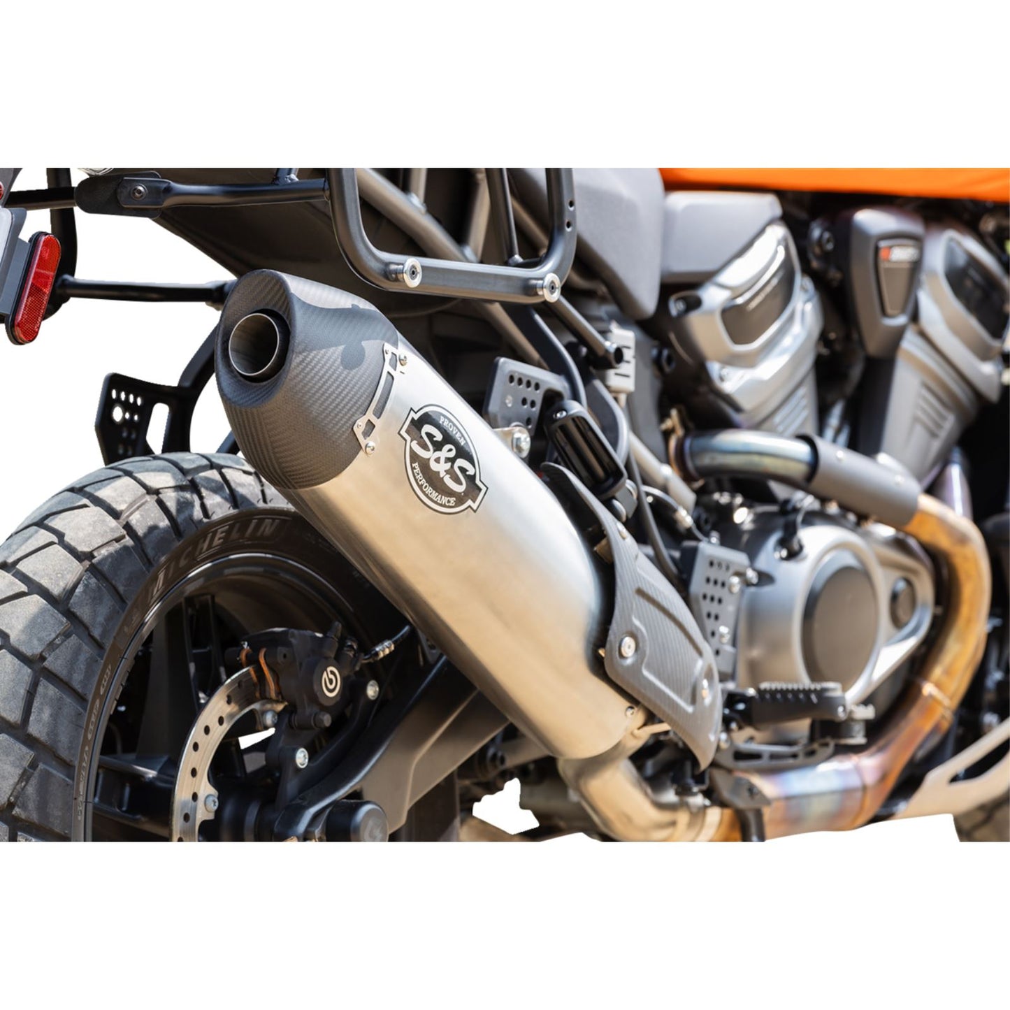 S&S Cycle Slip-On Muffler - Brushed Stainless Steel - 50-State for Pan American [MPN: 550-1081]_1483375