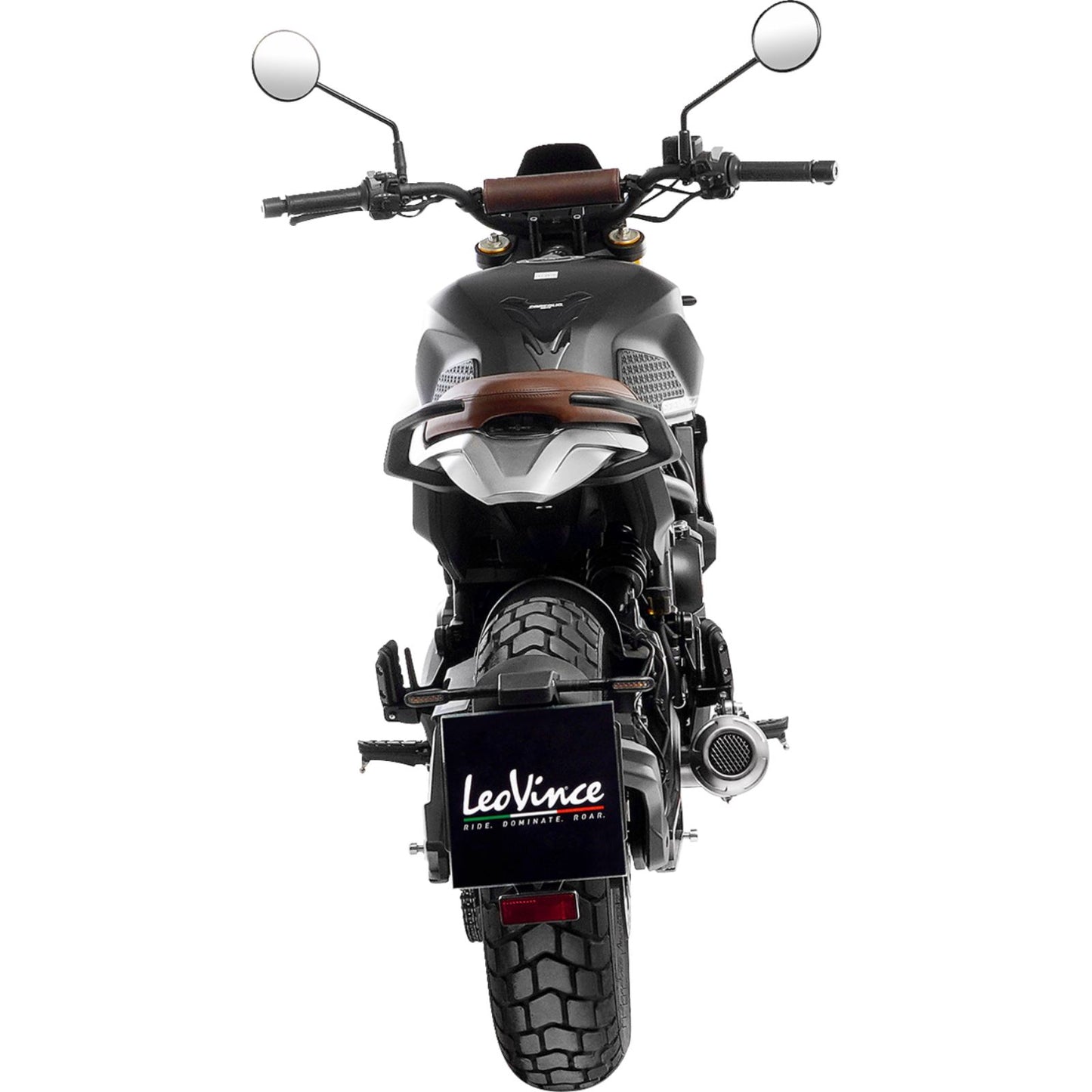 Leovince LV-10 Slip-On Muffler - Black Stainless Steel for Moto Morini [MPN: 15267BU]_1483391