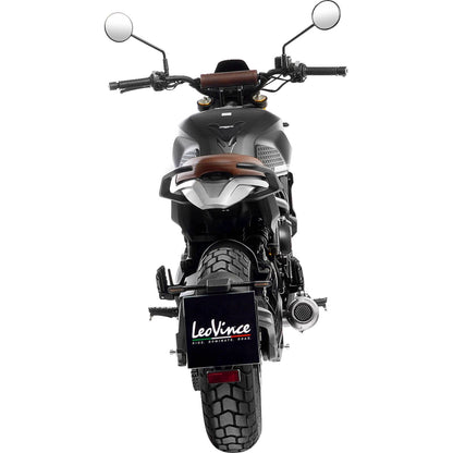 Leovince LV-10 Slip-On Muffler - Black Stainless Steel for Moto Morini [MPN: 15267BU]_1483391